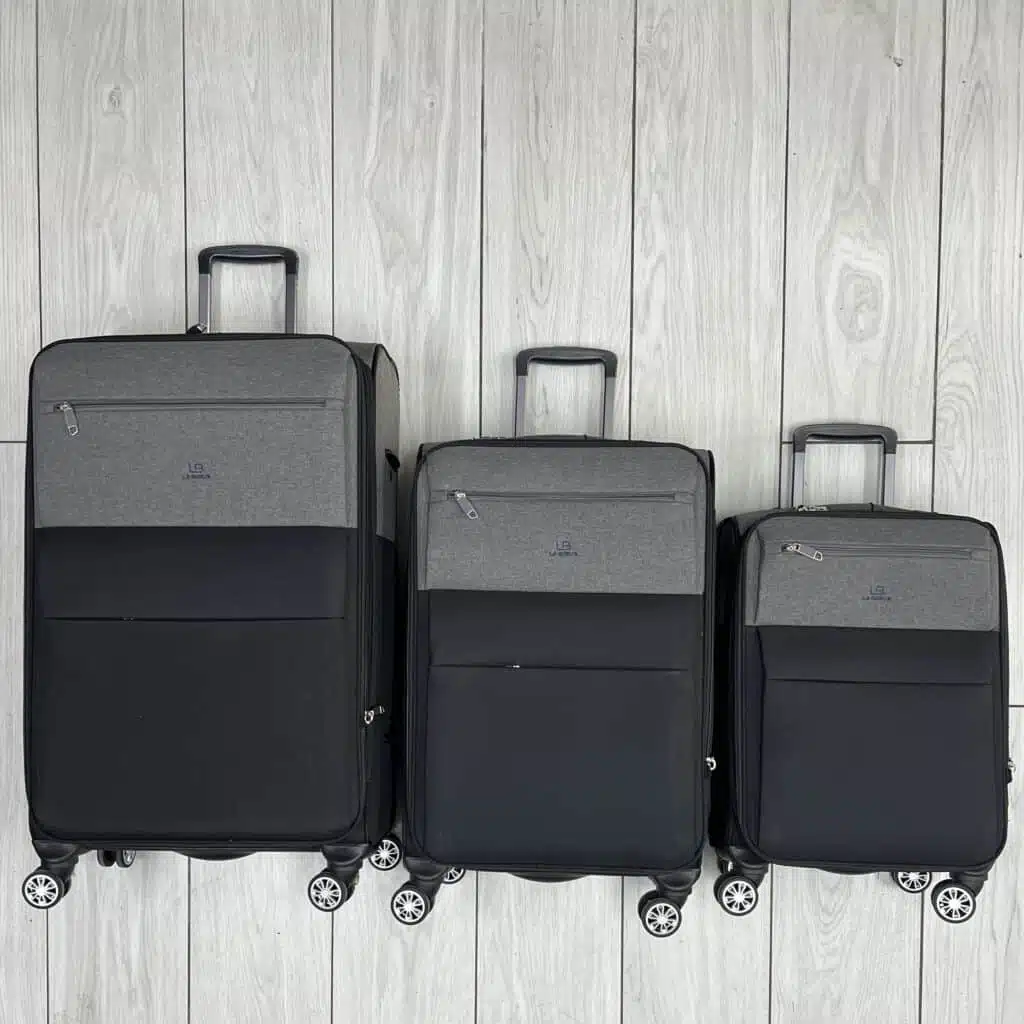 סט מזוודות בד איכותיות LB1001 grey