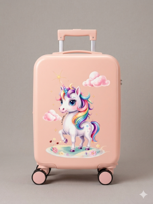 מזוודת יוניקורן 16 אינץ' ורודה